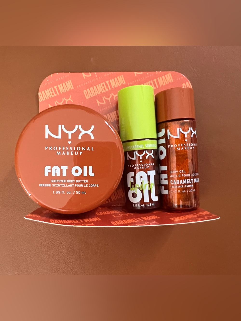 NYX Fat Oil Drip and Body Kit - Caramelt Mami - NO POUCH